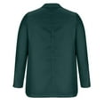 thumbnail image 2 of Blazer Jacket for Women Zpanxa Women's Casual Long Sleeve Jacket, Lapel Button Slim Work Office Blazer Jacket, Casual Open Front Work Office Outerwear Green 3XL, 2 of 4