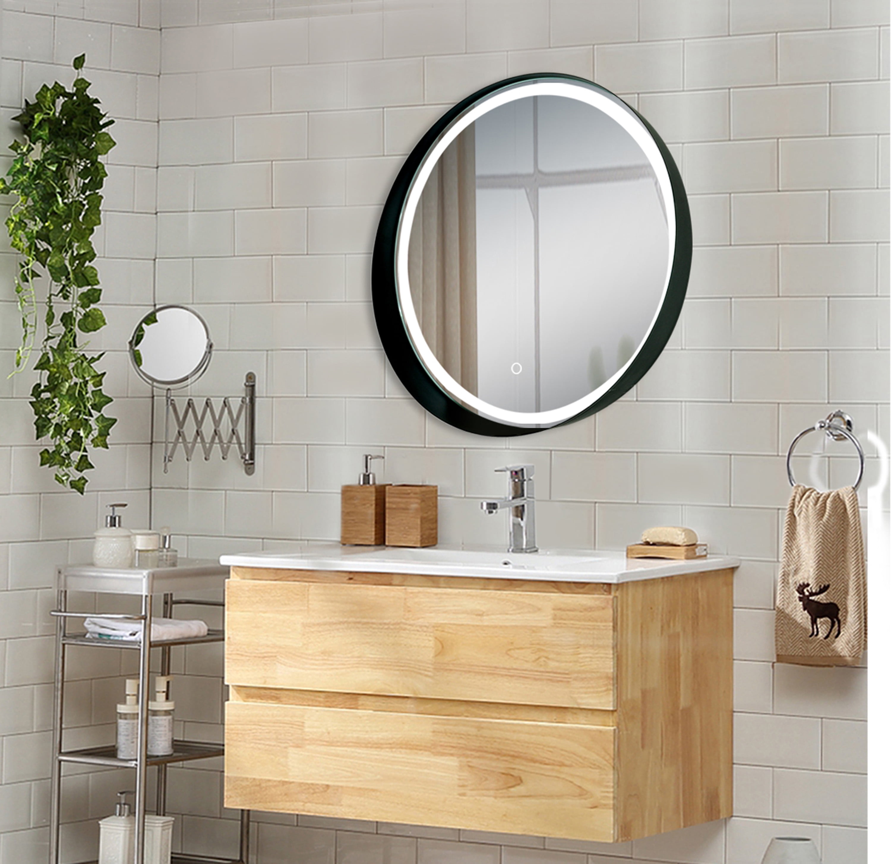 Lighted Impressions Carlton Round LED Wall Mirror furniturezstore