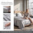 thumbnail image 4 of REGALWOVEN Fitted Sheet, Microfiber Bed Sheets, Soft and Comfortable for All Seasons Silver Grey 1 PC 78.0x79.9 inch, 4 of 5