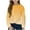 Yellow, variant on CHEEREAM Girls Casual Twist Front Lightweight Shirts Tie Dye Printed Long Sleeve Crop Tops Pullover Size 4-12 Years