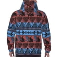 thumbnail image 7 of Pofeuu Vintage Corn Pattern in Red Blue Print Mens Casual Hooded Collar Drawstring Hoodies Pullover Sweatshirts Casual Long Sleeve Shirts-Medium, 7 of 7