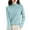 A-Mint Green363, variant on Bibifish Womens Sweaters Solid Color Mid Neck Long Sleeve Warm Pullover Knitted Pullover Tops Fall Winter Soft Basic Loose Sweaters