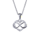 thumbnail image 1 of Collar para Mujer Corazón - Infinito con Zirconia Cúbica LuckyLy, Cadena con Dije, Modelo Natty plateado UNITALLA, 1 of 8