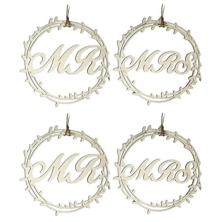 

4PCS Mr Mrs Wedding Party Chair Pendant Delicate Wedding Chair Hanging Decor