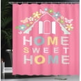 thumbnail image 3 of Ambesonne Saying Shower Curtain, Floral Retro, 69"Wx84"L, Multicolor, 3 of 4