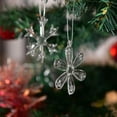 thumbnail image 4 of Winter Christmas Hanging Snowflake Decorations - 12Pcs White Snowflakes Hanging for Christmas Winter Wonderland Holiday New Year Party Home Decoration(12 Set Per Pack), 4 of 7