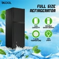 thumbnail image 4 of TACOOL 5.0 Cu.ft Double Door Mini Fridge with Top Freezer Compact Refrigerator for Home, Black, New, 4 of 10