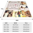 thumbnail image 5 of Personalised Anniversary Blanket with Name Gift Blanket for Valentine's Day, Birthday, Wedding Photo Blanket for Couples (1 Photo/Date), 5 of 6