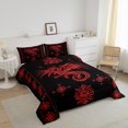thumbnail image 3 of Erosebridal Magical Dragon Comforter Sets Queen Size, Bohemian Hippie Comforters & Duvets, Vintage Flower Decor, 3 Pieces, 3 of 7
