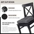 thumbnail image 4 of Tromlycs Chair Cushions for Dining Chairs Kitchen Seat Cushions Room 4 Pack Pads with Ties Indoor Non Slip Office 18x18 Inch, Dark Grey, 4 of 7