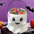 thumbnail image 4 of Ghost Bucket Vase Halloween Ghost Treat Buckets Halloween Ghost Bucket Vase for Doorway Bedroom Living Room, 4 of 5