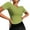 Green, variant on Yubnlvae Women's Summer Short Sleeve Breathable Cotton T-Shirt with Classic Fit, 2025 Women's Ribbed Knit T-Shirt Crew Neck Slim Fit Basic Staple Tee, A, L