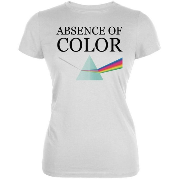 Halloween Absence of Color Costume Juniors Soft T Shirt White X-LG
