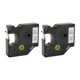 thumbnail image 2 of Cinta de etiquetas de 2 uds para repuestos de etiquetas D1 negro sobre blanco para impresoras de etiquetas LM210D LP420 M500TS 23FT 9mm/0,35 pulgadas, 2 of 5