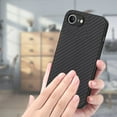 thumbnail image 6 of Case for iPhone 16e Fiber Texture Case, Slim Thin Protective Cover Skin for iPhone 16e, with Anti-Slip Strip Sturdy Shockproof Lens Protection Phone Case, Black, 6 of 11