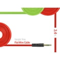 thumbnail image 3 of Tangle Free Flat Wire Car Audio Stereo Auxiliary Aux Cord Cable Adapter for iPhone 6S 6 Plus 5.5 / 4.7 Samsung Galaxy S8 S8 Plus S7 Headphones, iPods, iPhones HTC Holiday/Vivid - Sky Blue, 3 of 3