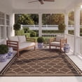thumbnail image 4 of Safavieh Courtyard Amy Geometric Indoor/Outdoor Area Rug, Chocolate/Cream, 6'7" x 6'7" Square, 4 of 11