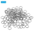 thumbnail image 3 of Unique Bargains , 0.46 x 0.33' Fishing Split Rings Fishing Swivel Stainless Steel Rings with Double Flattened Connectors,100 PACK, 3 of 6