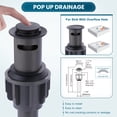 thumbnail image 3 of Wowow 4 in. Centerset Double Handle High Arc Bathroom Sink Faucet with Pop Up Drain in Matte Black, 3 of 8