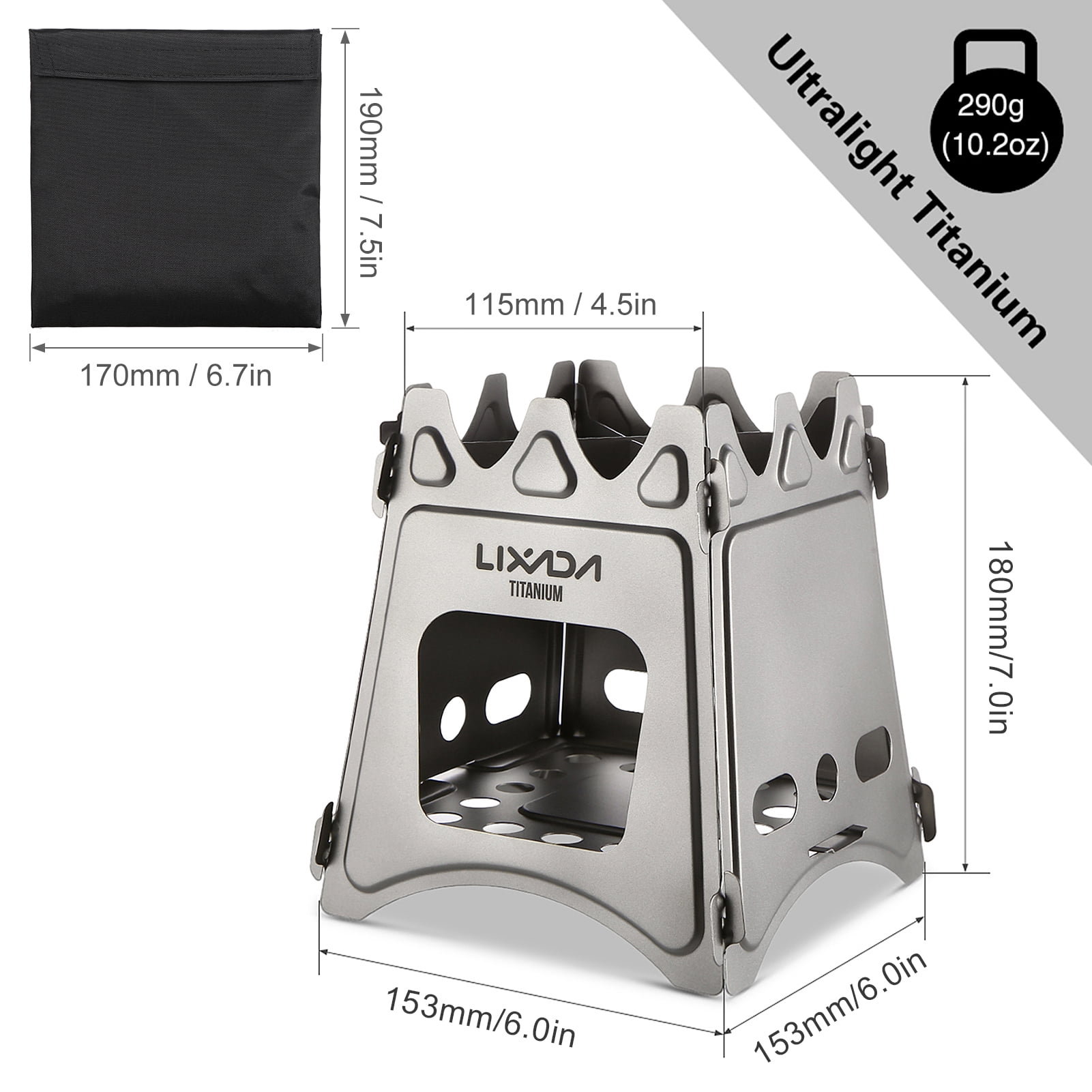 Stove,Wood Stove Picnic Stove With Pouch Stove Portable Wood Rookin With Pouch Stove Camp Stove Picnic Bbq And Rusuo L
