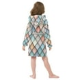 thumbnail image 7 of FORMRS Niños Bathrobe Unisex Hooded Robe Soft Plush Pajamas Sleepwear, Size 10-12T, Colorful Art Pattern, 7 of 7