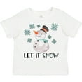 thumbnail image 3 of Inktastic Let It Snow Cute Snowman in Hat and Scarf Boys or Girls Toddler T-Shirt, 3 of 5