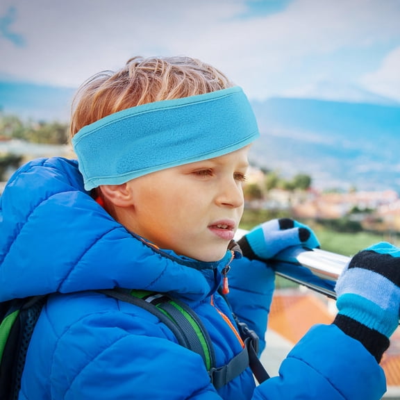 LITINKIMI 2Pcs Outdoor Ski Headband Sky Blue Windproof Breathable Warm Ear Protection