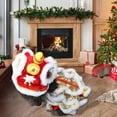 thumbnail image 4 of Lion Dance Dog Costosetume for Winter, Festive Chinese Lion Dog Costume for Small Dogs & Cats, Warm Lion Dance Costume for Dog to Celebrate Lunar New Year, White Color, Size M, 4 of 6