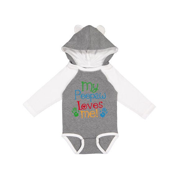 Inktastic My Peepaw Loves Me Boys or Girls Long Sleeve Baby Bodysuit