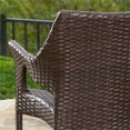 thumbnail image 5 of Noble House Cliff Wicker Patio Dining Arm Chair in Brown (Set of 2), 5 of 13