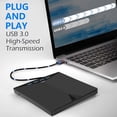 thumbnail image 1 of 7-in-1 USB 3.0 Portable Optical Drive, DVD/CD Burner for Windows Mac Laptop, No External Power Needed, 1 of 8