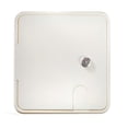 thumbnail image 3 of RV Designer Electrical Cord Hatch B152 For Use With Up To 50 Amp Cords; Rectangular; 6.4 Inch x 6.8 Inch Cut Out Dimension; Polar White; Lockable, 3 of 4