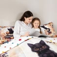 thumbnail image 5 of Homewish Cartoon Cat Kitten Teens Full Size Comforter Sets, Rustic Flower Floral Bedding Comforter Set, Autumn Pumpkin Reversible Bedding Sets, Super Cozy Room Decor, 3 Pieces, 5 of 8