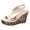 White, variant on Platform Slingback Wedges Sandals for Women Hollowed Out Elastic Strap Height Increase Shoes