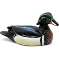 thumbnail image 4 of CVHOMEDECO. Primitives Hand Engraving and Painted Wood Wild Duck Farmhouse Figurine Mallard Decorative Accent, 10-1/2 Inch, 4 of 7
