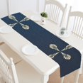 thumbnail image 2 of MKHERT Blue gold pattern Table Runner for Kitchen Wedding Party Home Decor 14x72 inch, 2 of 4