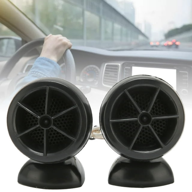 Dome Tweeter, 2pcs Car Speaker High Efficiency for Audio Systems Silver,Black,Gold