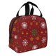 thumbnail image 2 of Fotbe Merry Christmas Bolsa Térmica con Estampado y Forro de Aluminio Grueso Bolsa de Almuerzo con Bolsillo Frontal para Hombres y Mujeres, Ideal para Trabajo, Escuela, 2 of 8