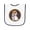 White and Navy, variant on Inktastic Jack Russell Terrier Dog Art Baby Terry Cloth Bib