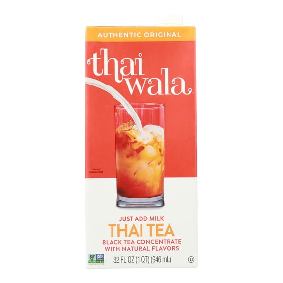 THAIWALA - Authentic Thai Tea Concentrate - 32 fo, Case of 6
