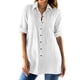 thumbnail image 1 of Vestidos Casuales Para Mujer, Blusas De Mujer De Moda Moda de verano para mujer, cuello en V, manga tres cuartos, color liso, 1 of 8