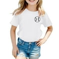 thumbnail image 2 of Gubotare Girls Tops Short Sleeve Girls T Shirt Graphic Casual Fashion Tee Shirts T Shirt (WH8,2-3 Years), 2 of 3