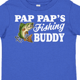 thumbnail image 4 of Inktastic Pap Pap's Fishing Buddy with White Text Boys Toddler T-Shirt, 4 of 5