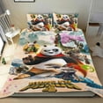 thumbnail image 1 of Franquicia de Kung Fu Panda Conjunto de sábanas temático, trío de piezas, cómodo y amigable con la piel, diseño único, regalo de decoración para el hogar para familiares, amigos y fans,140X210cm, 1 of 6