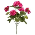 thumbnail image 2 of Artificial Geraniums Fake Geranium Flowers, Artificial Flowers for Outdoors, Faux Flowers, Fade Resistant Realistic Geranium Bouquet Spring Outdoor Indoor Decoration Flowers Rose Red 1Pcs, 2 of 4