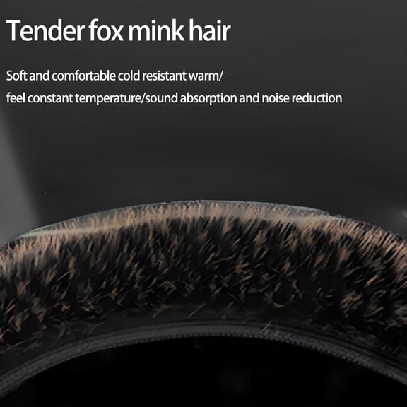LADYGYM Fluffy Velvet Anti-Slip Steering Wheel Cover for Winter