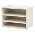 thumbnail image 3 of IRIS TACHI 3 Shelf Modular Wood Storage Organizer Box with Adjustable Shelves, Off White, 3 of 9