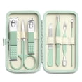 thumbnail image 1 of Juego de manicura para hombres y mujeres, juego de cortaúñas 8 en 1 de acero inoxidable para dedos de los pies, herramientas de cuidado personal con estuche de viaje portátil, herramientas de pedicura Namotu CZMR-SY43, 1 of 7