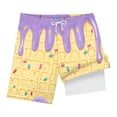thumbnail image 5 of Sopiago Boys Ice Cream Shorts Summer Cute Preppy Youth Baseball Shorts Casual Elastic Waist Athletic Shorts with Pockets (Purple,6-7 Years), 5 of 7