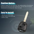 thumbnail image 6 of New 2 Buttons Remote Uncut Key Fob Case Shell for Toyota Camry RAV4 Corolla, 6 of 6